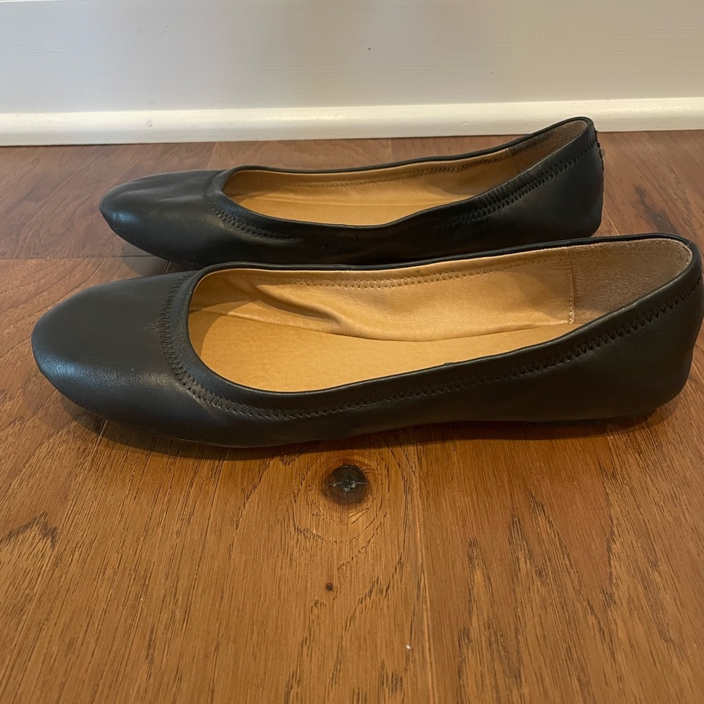 Lucky Brand Black Leather Flats